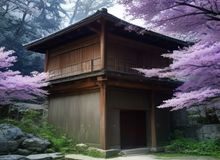 日本京都嵐山竹林附近的染井吉野樱大道，粉色花树成排，游人如织，是拍摄日本樱花视频最具代表性的场景